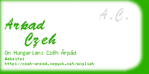 arpad czeh business card